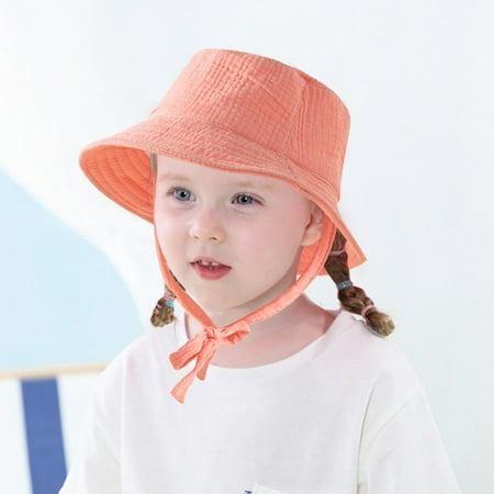 

19-24 Months Children S Fisherman Hat Sunscreen Solid Color Daily Breathable