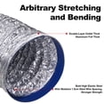 thumbnail image 3 of Hytrove Manguera Flexible De Aluminio Para Evacuación De Aire Con Resistencia A Altas Temperaturas Color Plata, 3 of 8