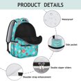 thumbnail image 4 of Pioneer Flower Floral Print Pattern Backpack for School, Cute School Bag with Adjustable Shoulder Straps and Padded Back, 15.3"x11"x7.1", 4 of 5