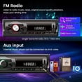 thumbnail image 2 of N++A Auto Estereo Bluetooth MP3 Radio Manos Libres FM SD Aux USB Luz Multicolores Reproductor Música De Coche, 2 of 5
