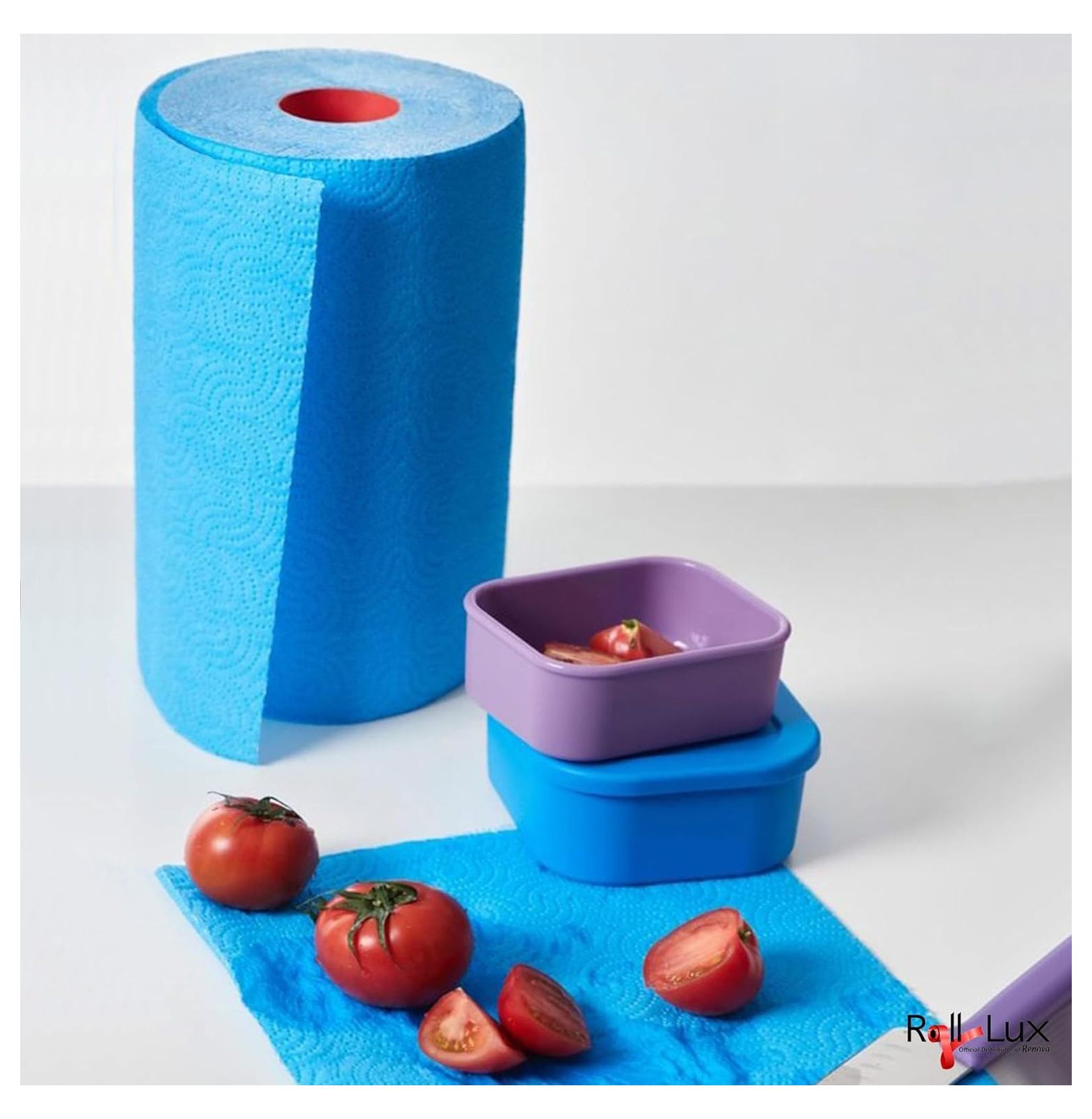 Paper Towels Jumbo Roll 2 Ply Blue, Highly Absorbent Kitchen Towels 120 Sheets, Multi-Purpose Cleaning Cloths for Home & Commercial Use - 6 Rolls