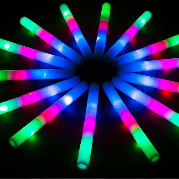 Sticks luminosos de espuma SHQDD, paquete de 174 LED con 3 modos de colores