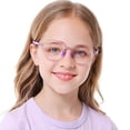 thumbnail image 4 of Gafas planas ultraligeras antiluz azul unisex con montura de silicona multilateral de moda para niños, 4 of 5