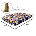 thumbnail image 2 of Geometric Pet Bed, Colorful Abstract Circles Formed of Curved Stripes in Continuous Pattern, Chew Resistant Pad for Dogs and Cats Cushion with Removable Cover, 24" x 39", Multicolor, by Ambesonne, 2 of 4