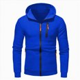 thumbnail image 4 of NOLDARES Kids Zip Up Hoodie School Uniform Boys Girls Zipper Sweatshirt Oversized Y2K Fall Hooded Jackets Preppy Clothes(M115-Blue), 4 of 5