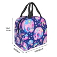 thumbnail image 3 of Fotbe colorful Skull mushroom rainbow Bolsa Térmica con Estampado y Forro de Aluminio Grueso Bolsa de Almuerzo con Bolsillo Frontal para Hombres y Mujeres, Ideal para Trabajo, Escuela, 3 of 8