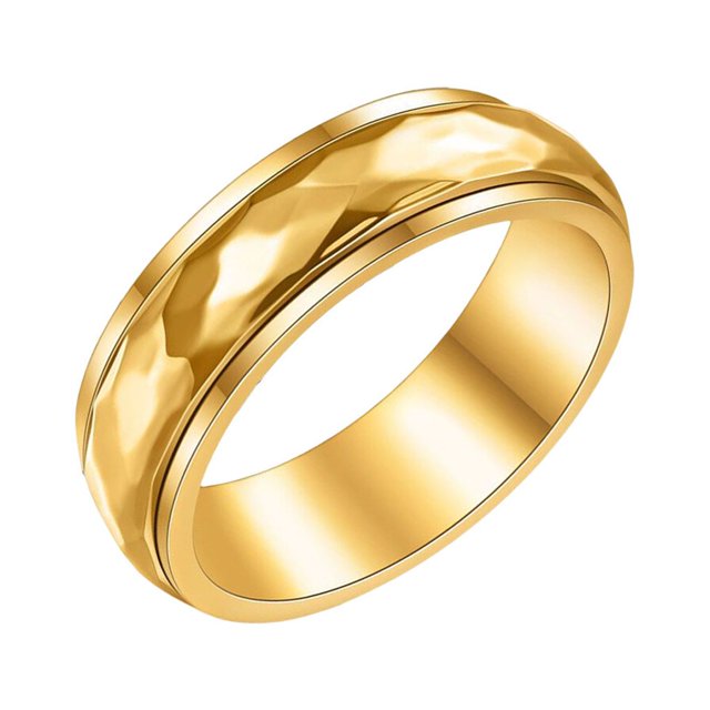 Jumpingount Anillo de acero de titanio portátil de moda anillos de dedo extraíble resistente impermeable tamaño pequeño joyería hombres regalo Type3 NO3