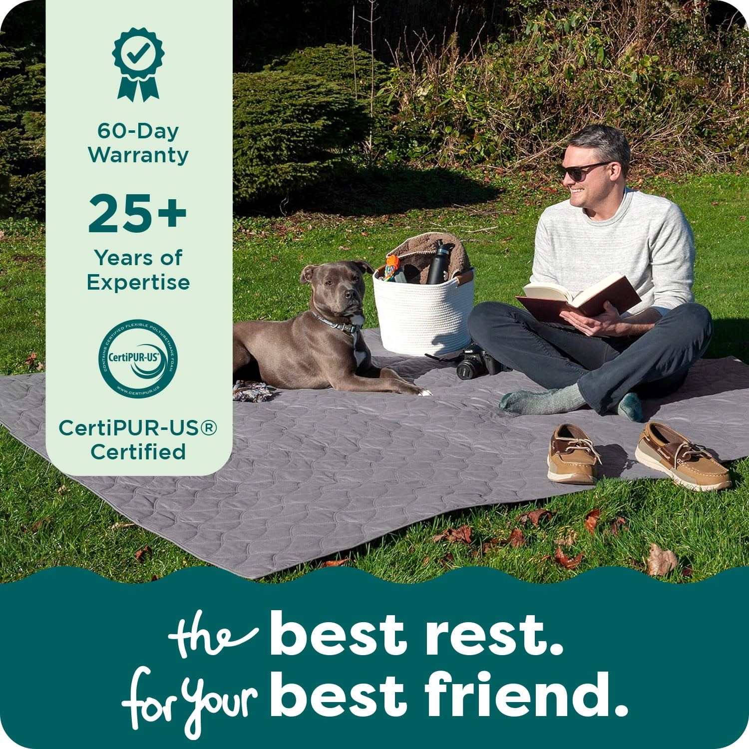FurHaven Pet Products Quilted Twill Waterproof Bed/Furniture Protector - Gray, Jumbo/King