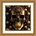 thumbnail image 2 of Stephen Chambers 20x20 Gold Ornate Wood Framed With Double Matting Wall Art Titled - Skull 66, 2 of 6