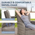 thumbnail image 4 of Giantfurnni Outdoor Swivel Chairs Set of 2, High Back Patio Swivel Chairs with Side Tabel for Deck Porch Balcony, 4 of 9