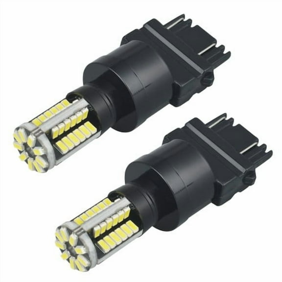 2Pcs 3157 6000K White 57-SMD 195LM Reverse Backup LED Lamp Light Parking Bulbs For GMC Sierra 1500 2500