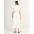 thumbnail image 2 of Free Assembly Women's and Women's Plus Ruffle Cotton Midi Shirtdress, Sizes XS-4X, 2 of 3