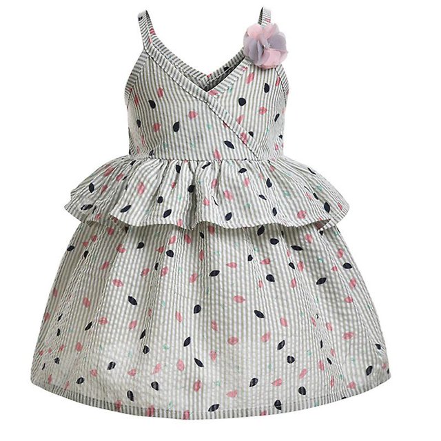 Vestido de princesa con volantes sin mangas y tiras para bebés y niñas, vestido de verano para fiesta de graduación, vestido veraniego de 1 a 7 años ShuxiuWang 8390605864971