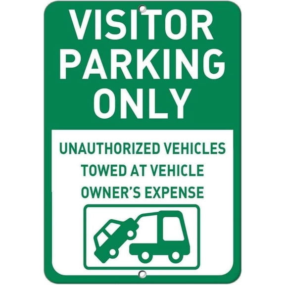 Warning Plaque Wall Decor Warning Sign Visitor Parking Only Unauthorized Vehicles Towed Road Sign Road Sign Business Sign Aluminum Metal Tin Sign 8 X 12 Inch