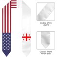 thumbnail image 2 of Georgia &amp; USA United States Flag Graduation Stole For International Student Stole Pride Shawls, 2 of 6
