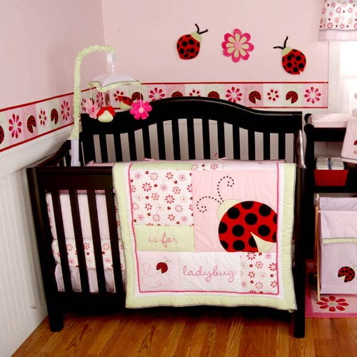 Li L Kids Is For Ladybug 4 Piece Crib Bedding Set