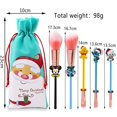 thumbnail image 1 of E ChristmasJuego de brochas de maquillaje Stitch, 5 piezas de brochas de maquillaje cosméticas con tema navideño de puntada creativa, juegos de brochas de sombra de ojos de base si, 1 of 4