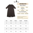 thumbnail image 6 of DARING DIVA Women's Plus Size Zipper Front Short Sleeves Nightgowns 4X Black, 6 of 6