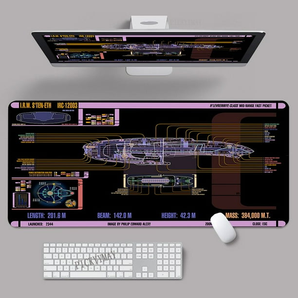 Alfombrilla de ratón de diseño de nave espacial para oficina, alfombra de escritorio de goma Natural, alfombrillas de escritorio para PC, alfombrillas de ratón grandes de 100x50cm qiuyongming unisex