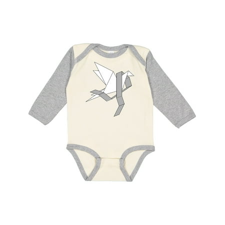 

Inktastic Origami Bird Brain Cancer Awareness Gift Baby Boy or Baby Girl Long Sleeve Bodysuit