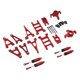 thumbnail image 5 of Repuestos para coche RC a escala 1:14, herramienta práctica de aleación de aluminio profesional Rojo, 5 of 9