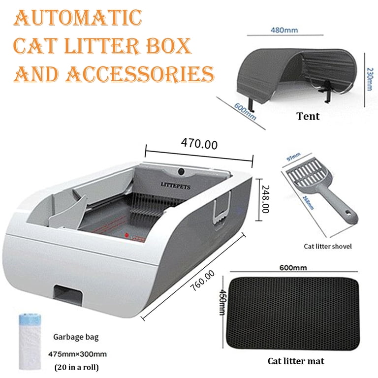 LW Vofford Selfcleaning Nonstick Design Cat Litter Box, 60 OFF