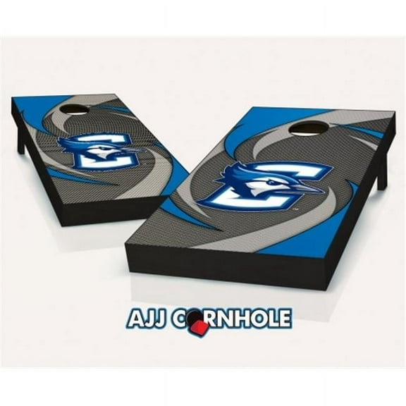 AJJCornhole 110-CreightonSwoosh Creighton Bluejays Swoosh Theme Cornhole Set with Bags - 8 x 24 x 48 in.