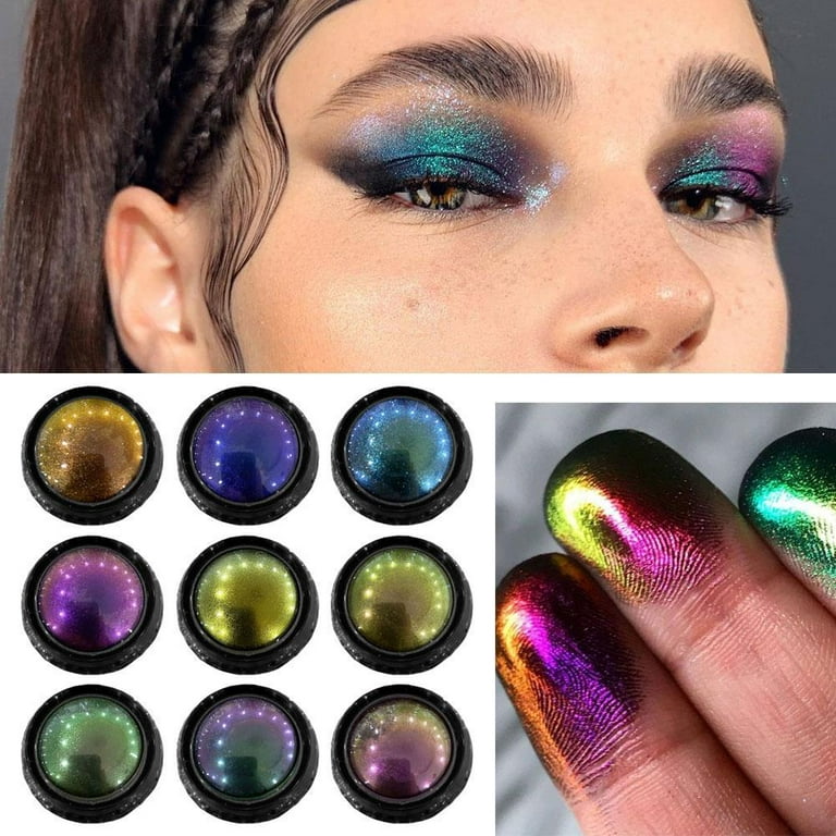 Nail Mirror Paste Chameleon Eyeshadow Eye Makeup Chrome Color Shimmer  Cosmetics