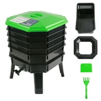 Bibana 5-Layer Tray Worm Composter, Sustainable for Both Indoor & Outdoor, Worm Compost Bin for Vermicomposting Starter, Recycling Food Wastes