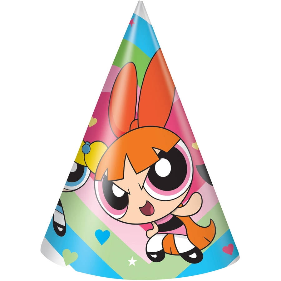 Powerpuff Girls Party Hats, 8ct
