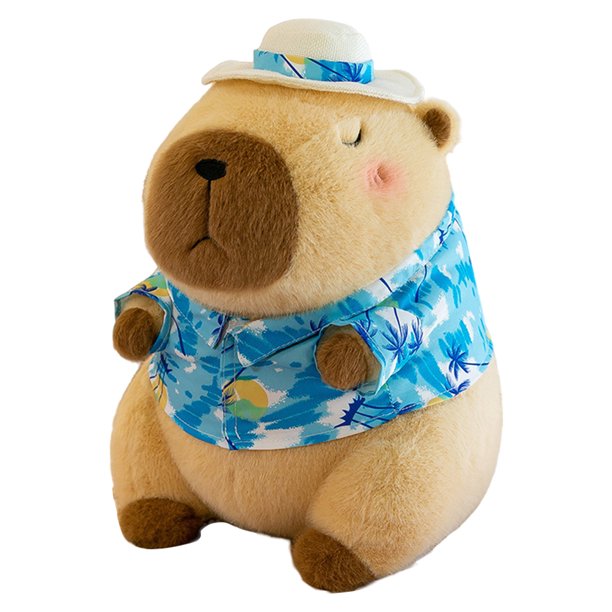 Kawaii Capybara Toy Plush Juguete 30 Cm La Sala Del (traje Baño) Azul