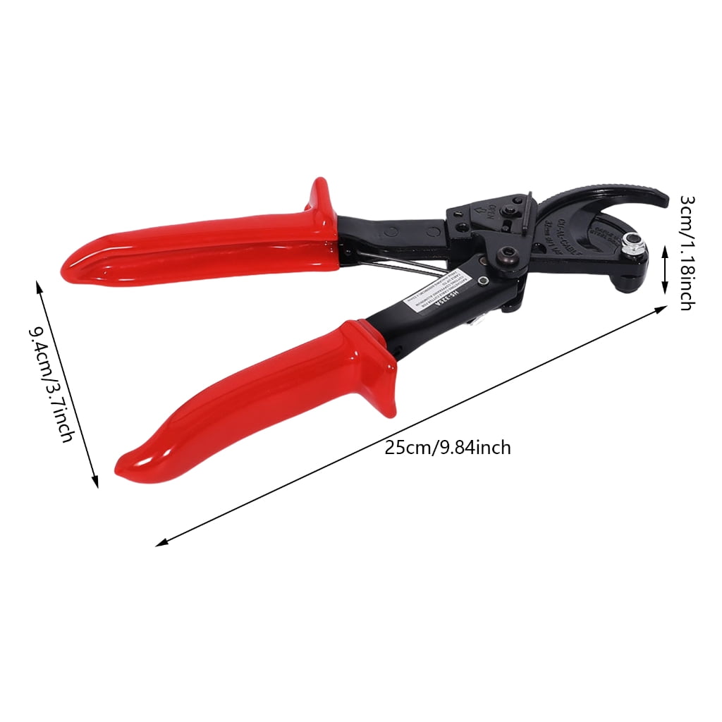 Ratcheting Cable Cutter Quick Release Ratcheting Wire Cable Cutter Cut with Comfortable Grip Handle Easy to Use Tool
