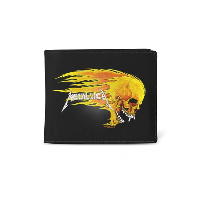 Rockline Enterprises RSXWAMETPUS01 4 x 4.25 in. Metallica Pushead Flame Wallet for Unisex