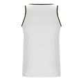 thumbnail image 4 of YLSDY Fashion Men's Sleeveless Undershirt Moisture-Wicking Tank Hawaiian Tropical Color Block Beach Tank Top Summer Fitness Bodybuilding T Shirt White XL, 4 of 5