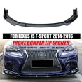 thumbnail image 5 of 1 Set Front Bumper Lip Spoiler Splitter for Lexus IS-series F-Sport 2014-2016, Gloss Black, 5 of 9