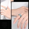 thumbnail image 4 of Anillo giratorio para hombre con forma de estrella y diamantes, con forma de estrella y forma de diamante, para parejas, 4 of 5