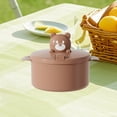 thumbnail image 1 of Fesfesfes Small Rice Bowl Soup Bowls Set Scald-Proof Tableware Compact Microwave Safe Student Kitchenware for Noodles Cereal Soaking Bowl Brown, 1 of 4
