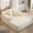 Beige, variant on Kdymod Convertible Corduroy Sofa Couch Bed with Hidden Zipper Backrest and armrests,70.8'' Oversized Chaise Lounge Chair Indoor with 3 Pillows for Small Spaces,No Assembly Required,Dark Gray