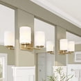 thumbnail image 3 of Designers Fountain Leavenworth 2 Light Brushed Gold Bathroom Vanity Light Fixture, D257M-2B-BG, 3 of 5