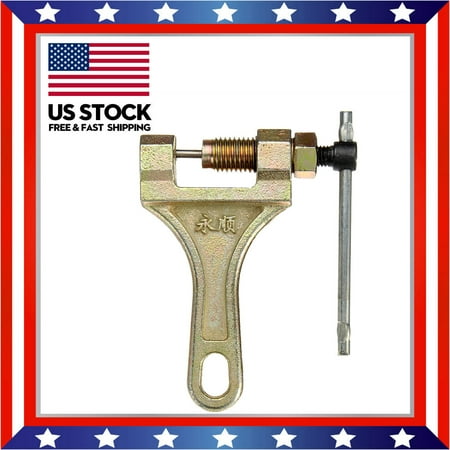 Plastic Rivet Removal Tool Motorcycle Motorbike Chain Breaker Drive Splitter Riveting Rivet Tool Link Removal Splitter Cutter Riveting Tool Repair Tool with Thimble ()