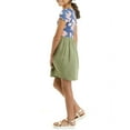 thumbnail image 2 of Derek Heart Girls Button Front Dress with Scrunchie, Sizes 7-16, 2 of 3