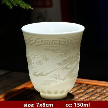 

Boutique Ceramic High Capacity Teacup Handmade Three-dimensional Relief Tea Cup Chinese Tea Bowl Tea Set Accessories Master Cup