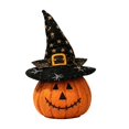 thumbnail image 2 of Gqtwoy Witch Hat Pumpkin Decor Set, Rustic Tabletop Decor, Vintage Halloween Centerpiece, Soft Fabric Pumpkin with Floral Hat, Tiered Tray and Shelf Decoration, 2 of 6