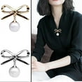 thumbnail image 4 of Fashion Cute Butterfly Bow Brooch Pin with Pearls for Women Jewelry - Gold, 4 of 6