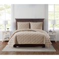 thumbnail image 2 of Truly Soft Everyday 3D Puff Quilt Set, Full/Queen, Khaki, 2 of 4