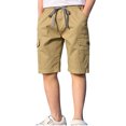 thumbnail image 2 of Miluxas Boys Lightweight Cargo Shorts Cotton Pull-On Hiking Shorts for Sports Outdoor with Pockets Khaki 3-4Years, 2 of 6