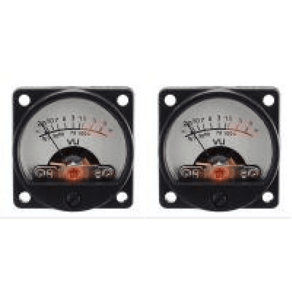 Peggybuy 6V-12V Panel VU Meter Warm Back Light Recording 500UA VU Meter Audio Level Amp