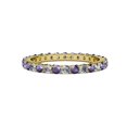 thumbnail image 2 of Iolite and Diamond 2.70mm Shared Prong Eternity Band 1.54 ct tw to 1.82 ct tw in 14K Yellow Gold.size 8.5, 2 of 7