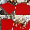thumbnail image 6 of Christmas Red 5x7 Area Rugs, Farmhouse Solid Red Color Modern Art Non-Skid Rubber Backing Large Rectangle Rugs - Living Room Bedroom Home Office, Indoor Floor Mat Carpets Washable Rug, 6 of 9
