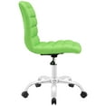 thumbnail image 2 of Modway Ripple Armless Mid Back Vinyl Office Chair in Bright Green, 2 of 4